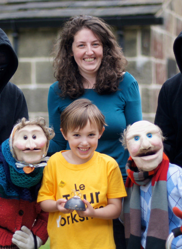 Philippa, our prize winner, with Beka (Frolicked's Director) and Gran and Gramps
